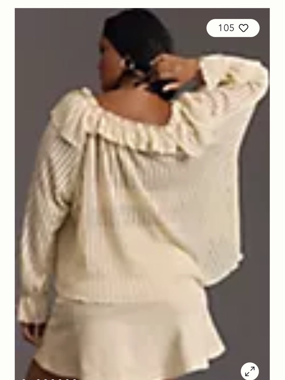 By Anthropologie Long-Sleeve Sheer Striped Crop Blouse - Picture 2 of 11